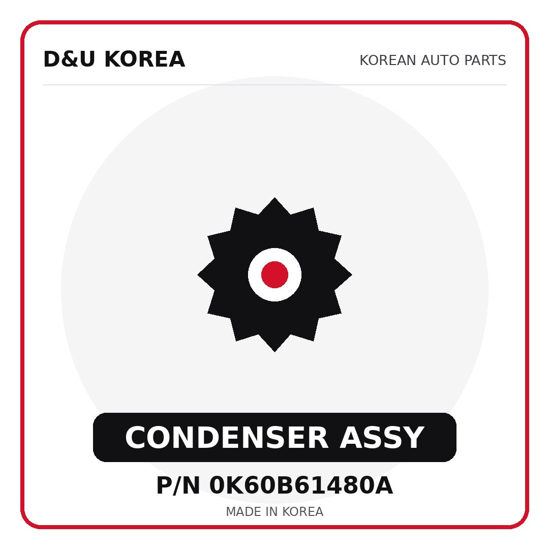 Genuine Mobis CONDENSER ASSY 0K60B61480A - Korean auto parts from D&U Korea