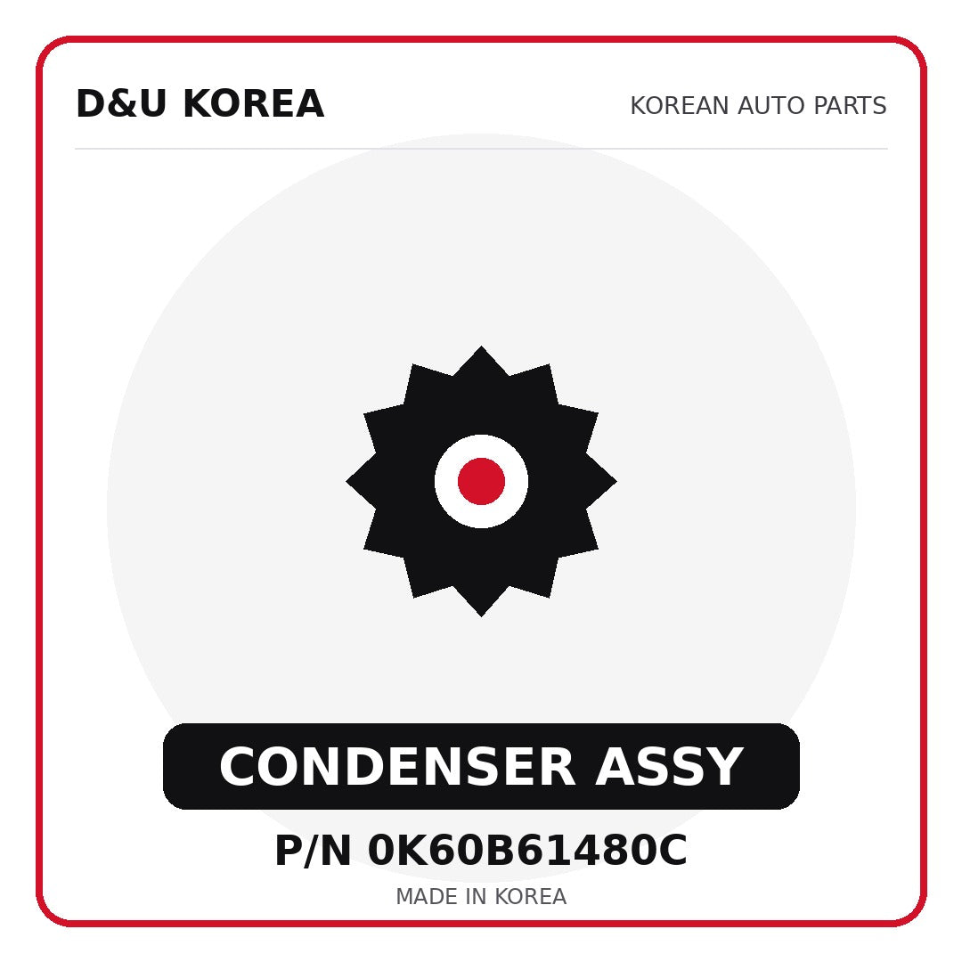Genuine Mobis CONDENSER ASSY 0K60B61480C - Korean auto parts from D&U Korea