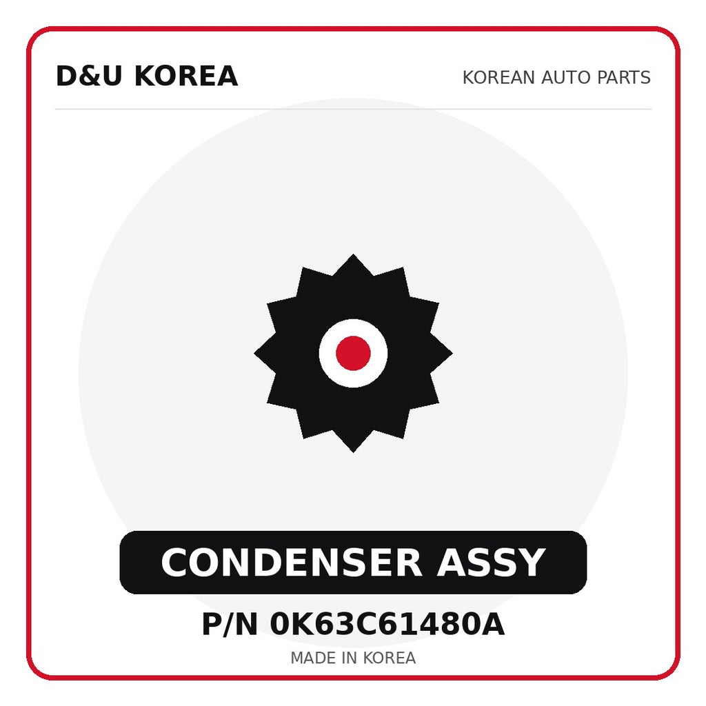 Genuine Mobis CONDENSER ASSY 0K63C61480A - Korean auto parts from D&U Korea