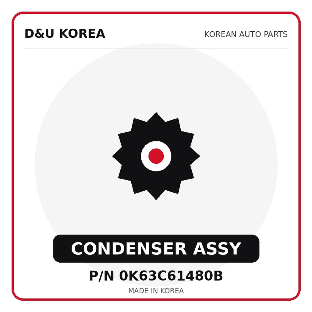 Genuine Mobis CONDENSER ASSY 0K63C61480B - Korean auto parts from D&U Korea
