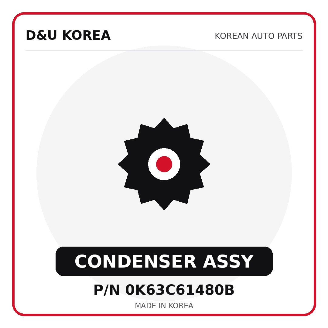 Genuine Mobis CONDENSER ASSY 0K63C61480B - Korean auto parts from D&U Korea