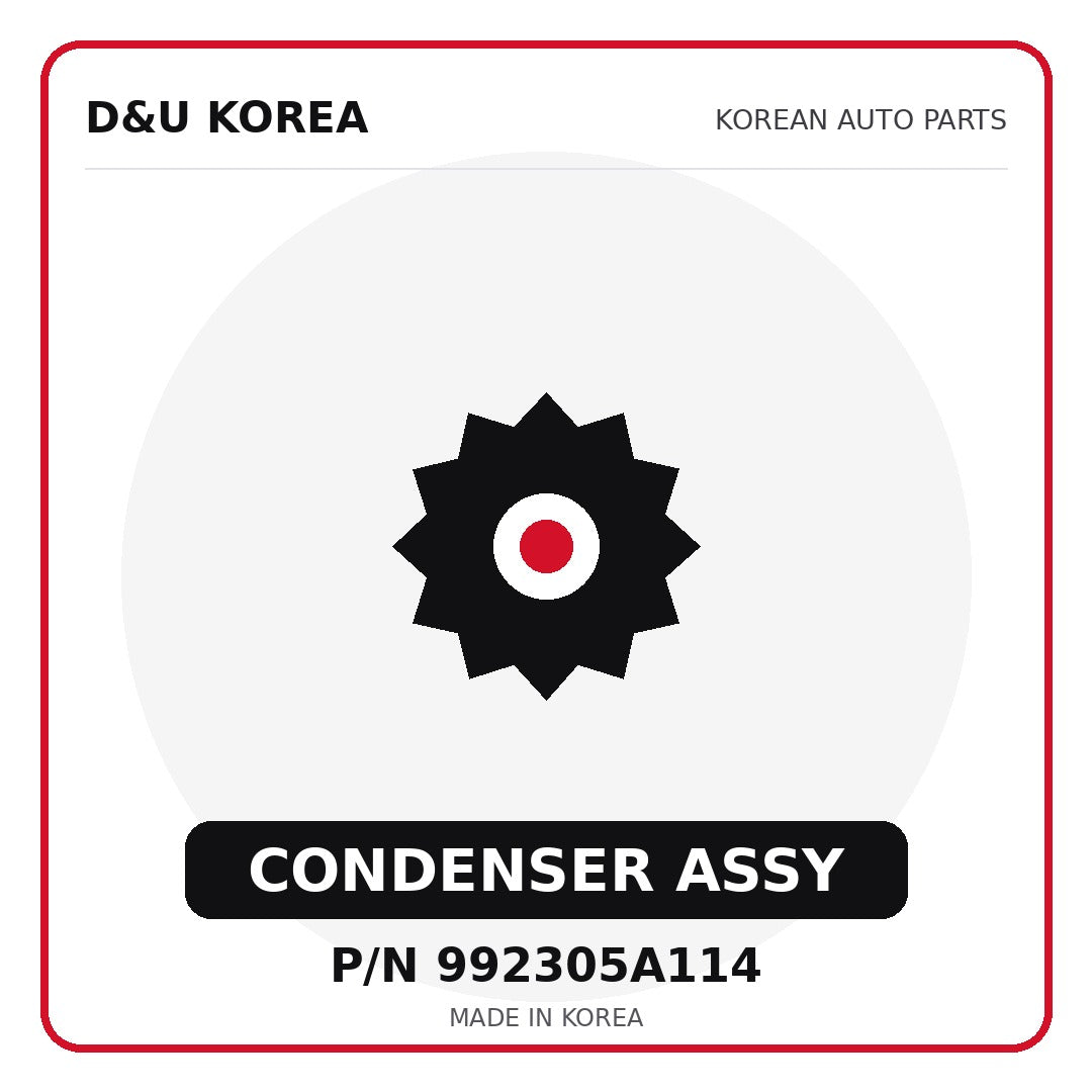 Genuine Mobis CONDENSER ASSY 992305A114 for Korean vehicles | D&U Korea