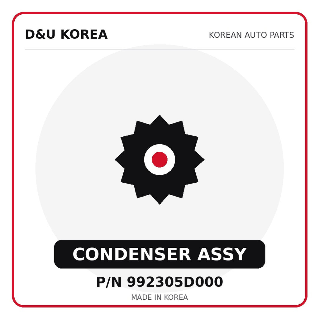 Genuine Mobis CONDENSER ASSY 992305D000 for Korean vehicles | D&U Korea