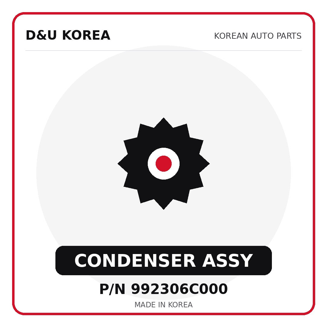 Genuine Mobis CONDENSER ASSY 992306C000 for Korean vehicles | D&U Korea