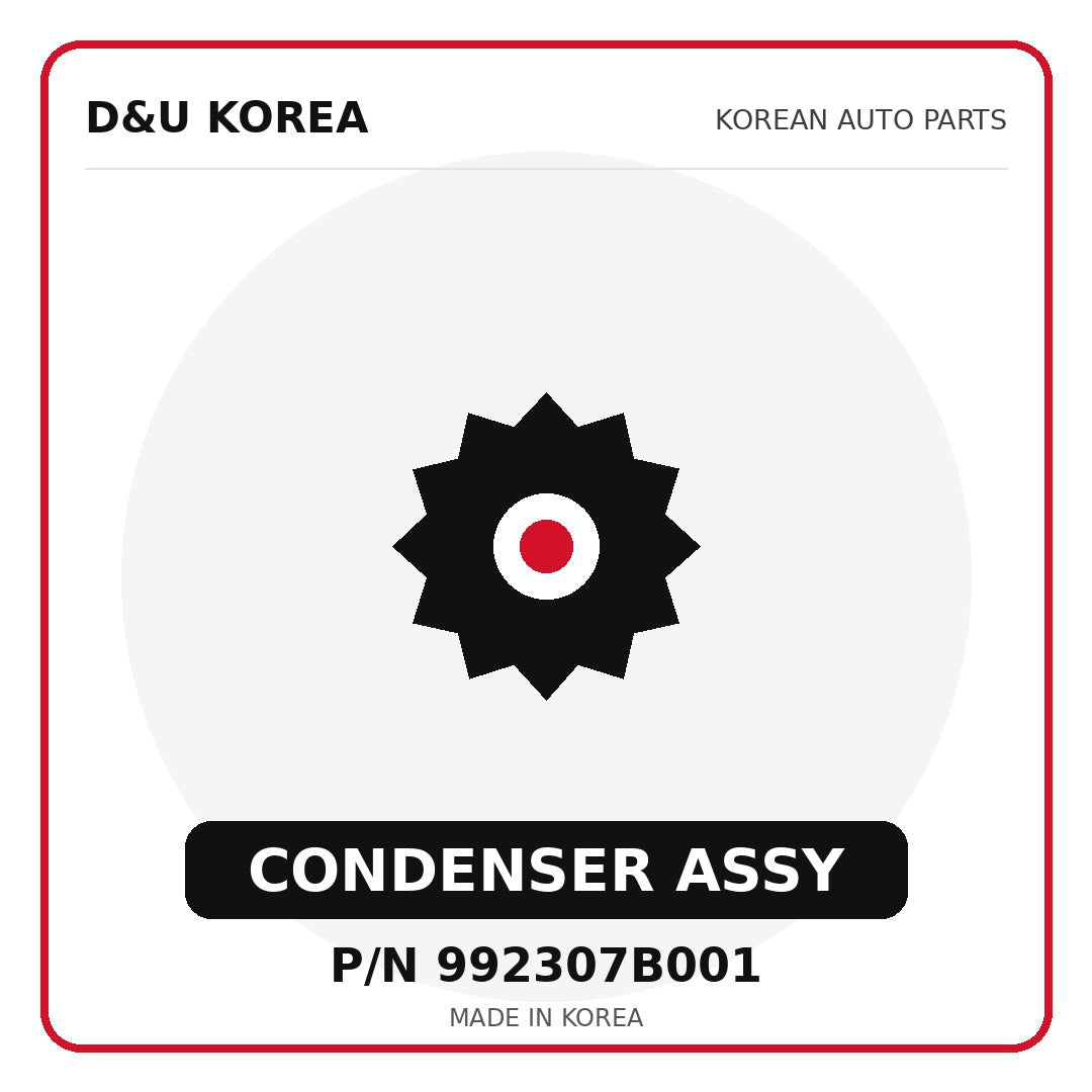 Genuine Mobis CONDENSER ASSY 992307B001 for Korean vehicles | D&U Korea