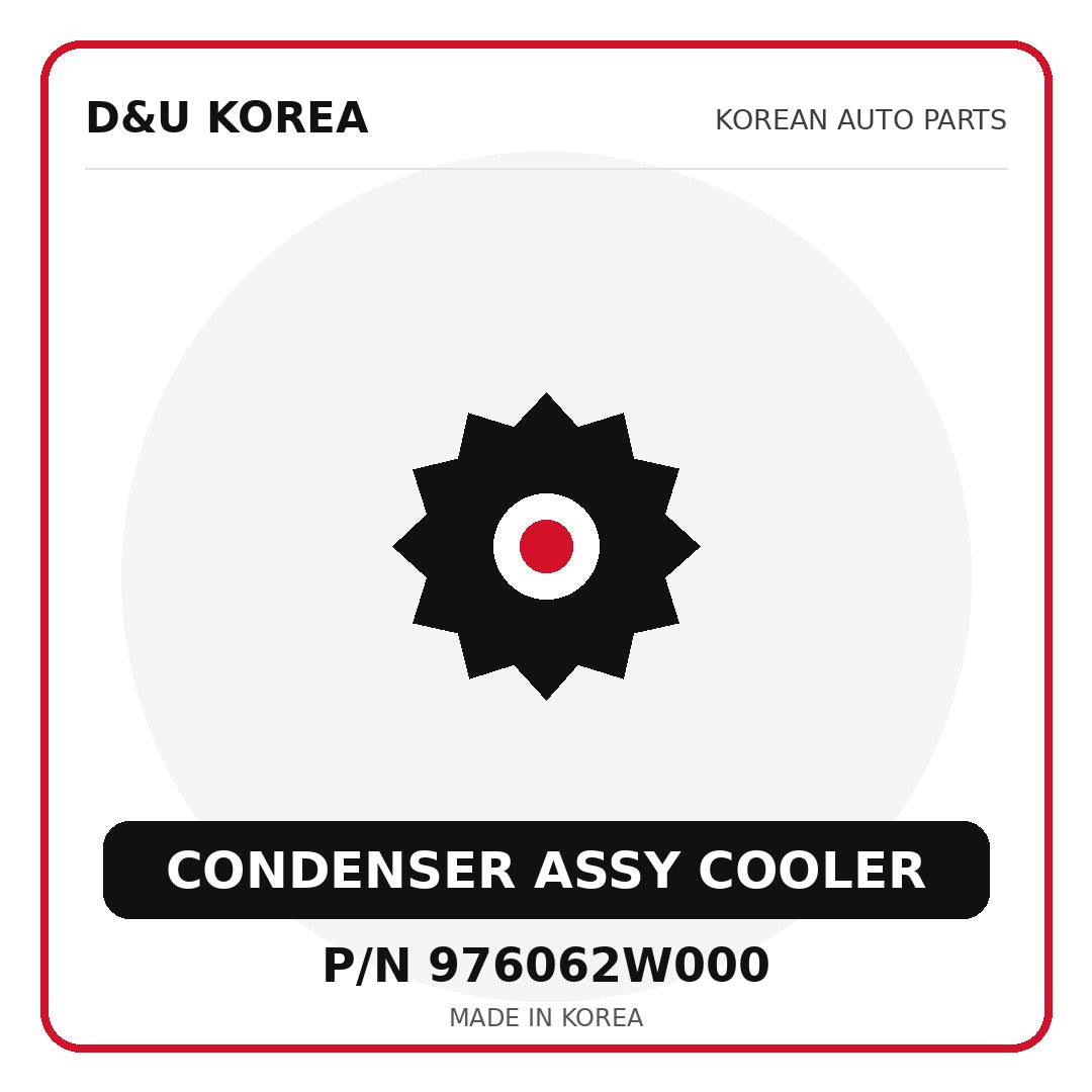 Genuine Mobis CONDENSER ASSY COOLER 976062W000 for Korean vehicles | D&U Korea