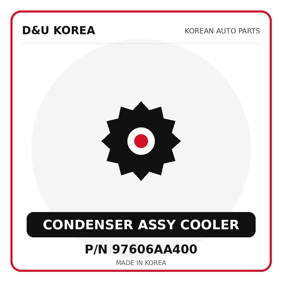 Genuine Mobis CONDENSER ASSY COOLER 97606AA400 for Korean vehicles | D&U Korea
