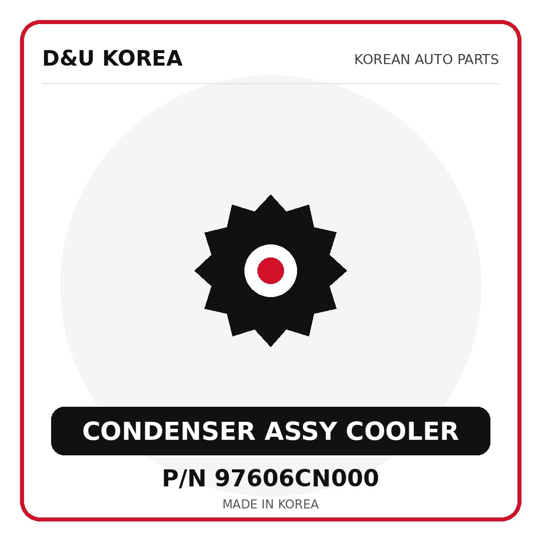 Genuine Mobis CONDENSER ASSY COOLER 97606CN000 for Korean vehicles | D&U Korea
