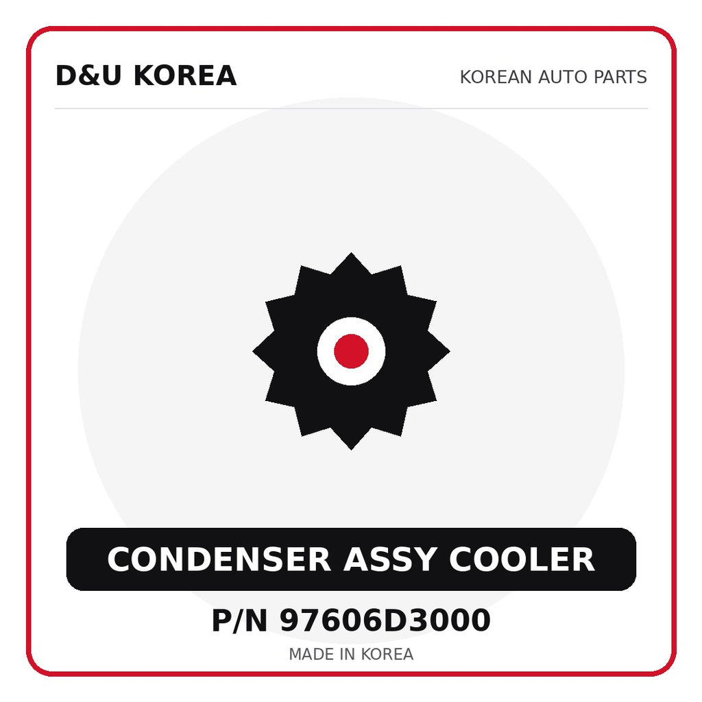 Genuine Mobis CONDENSER ASSY COOLER 97606D3000 for Korean vehicles | D&U Korea
