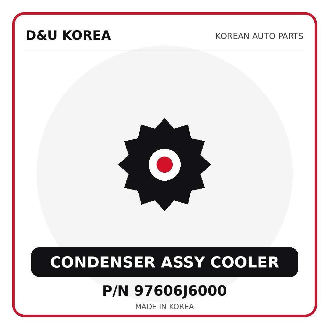 Genuine Mobis CONDENSER ASSY COOLER 97606J6000 for Korean vehicles | D&U Korea