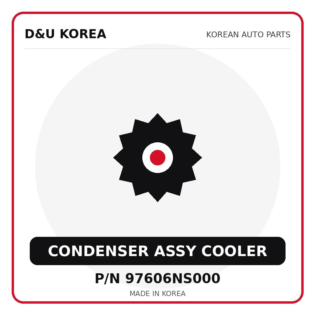 Genuine Mobis CONDENSER ASSY COOLER 97606NS000 for Korean vehicles | D&U Korea