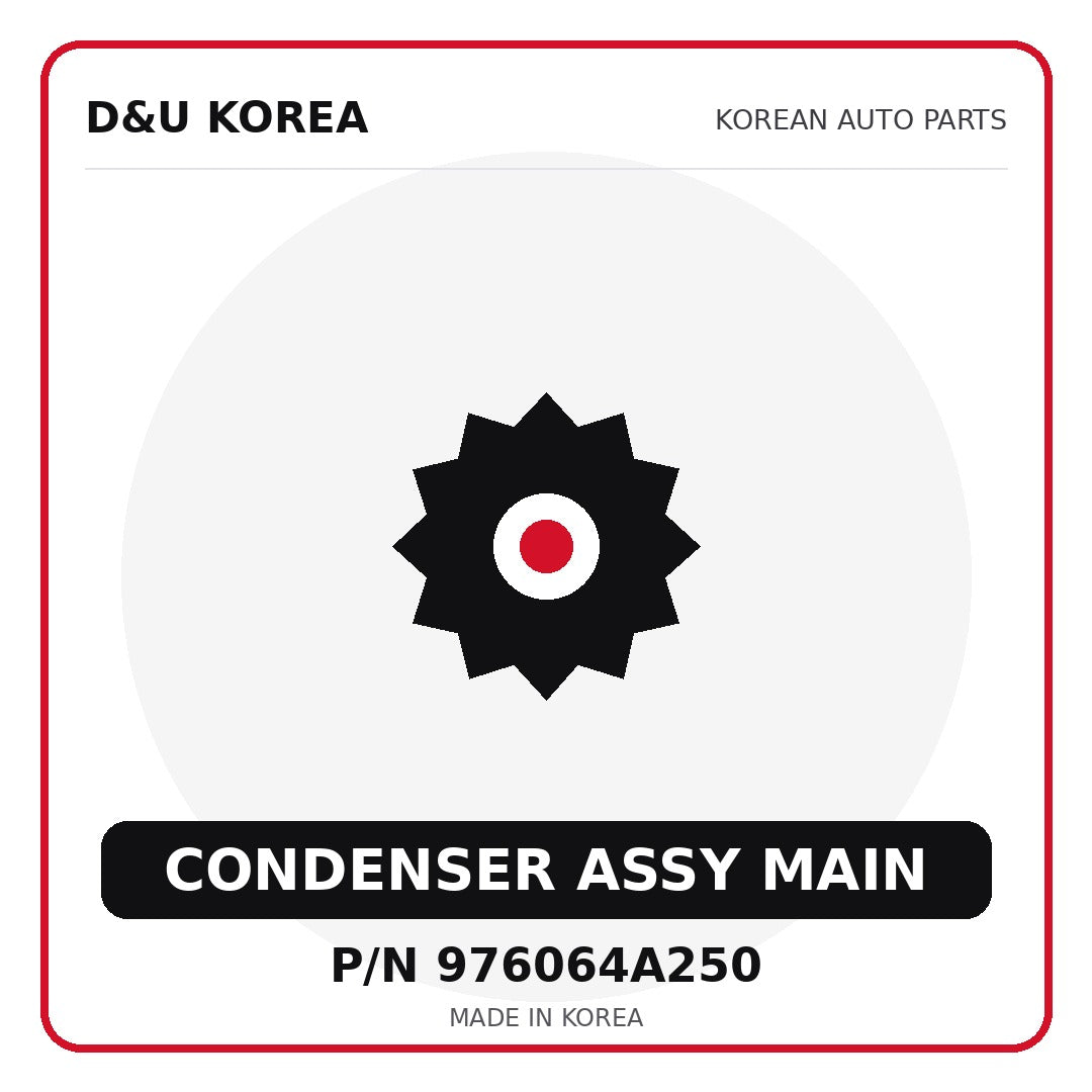 Genuine Mobis CONDENSER ASSY MAIN 976064A250 for Korean vehicles | D&U Korea