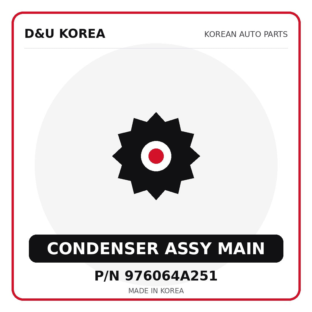 Genuine Mobis CONDENSER ASSY MAIN 976064A251 for Korean vehicles | D&U Korea
