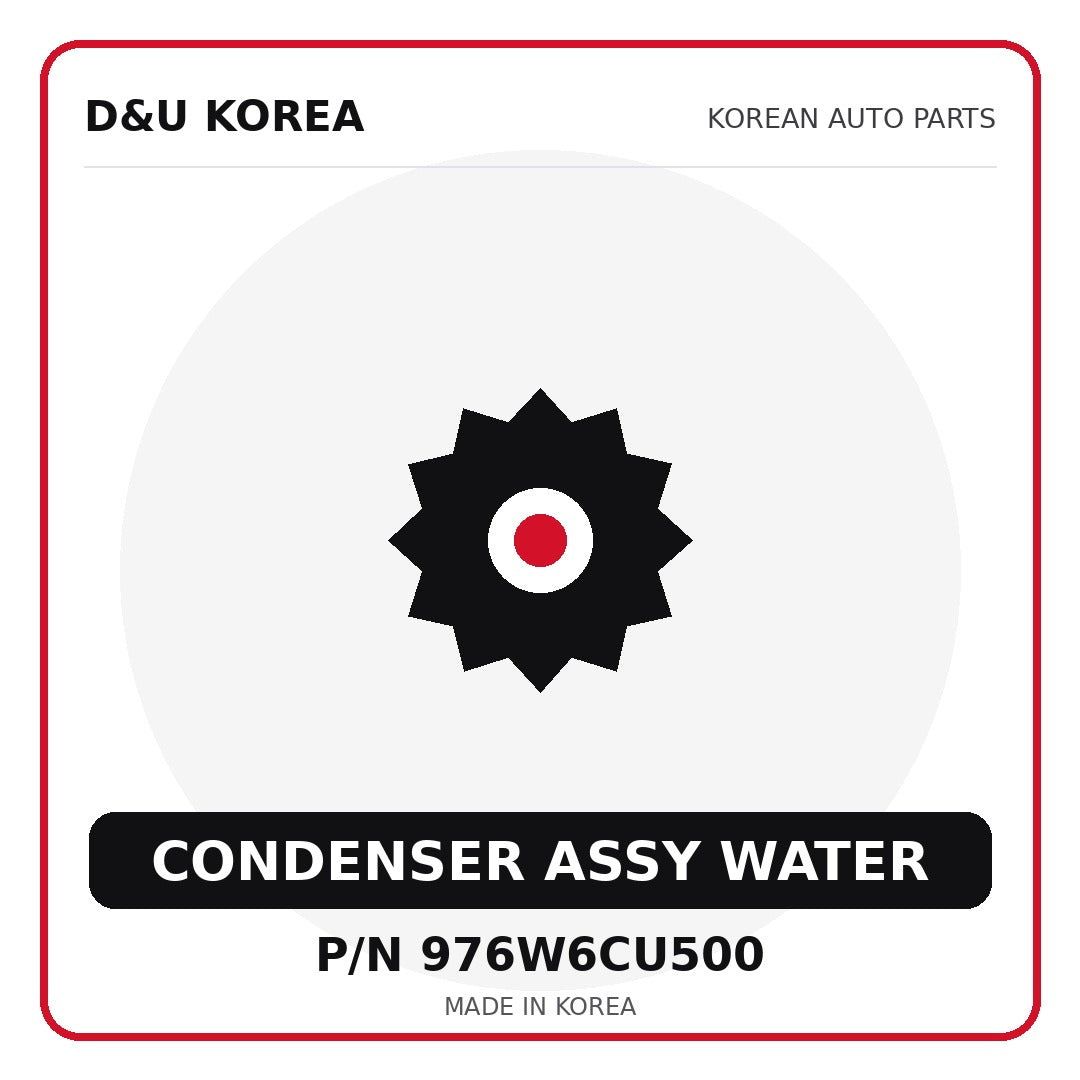 Genuine Mobis CONDENSER ASSY WATER 976W6CU500 for Korean vehicles | D&U Korea