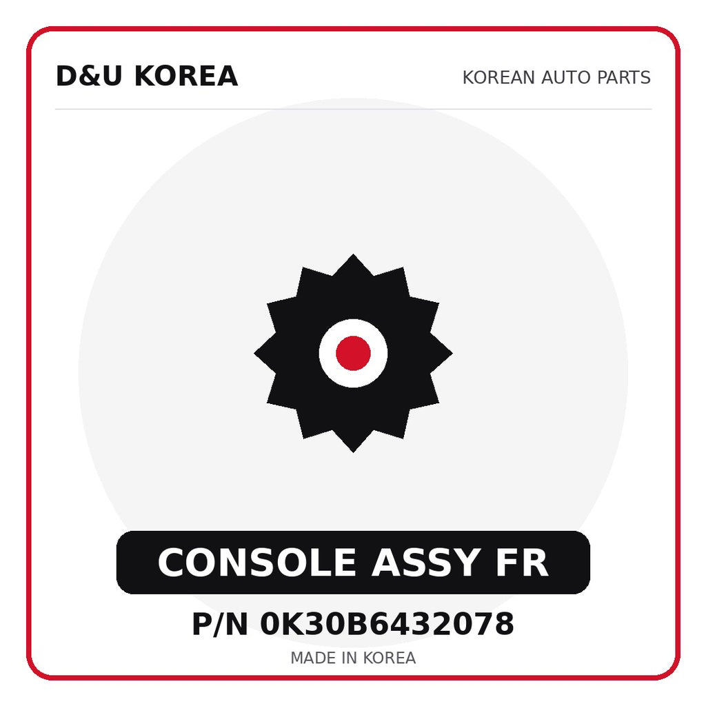 Genuine Mobis CONSOLE ASSY FR 0K30B6432078 - Korean auto parts from D&U Korea