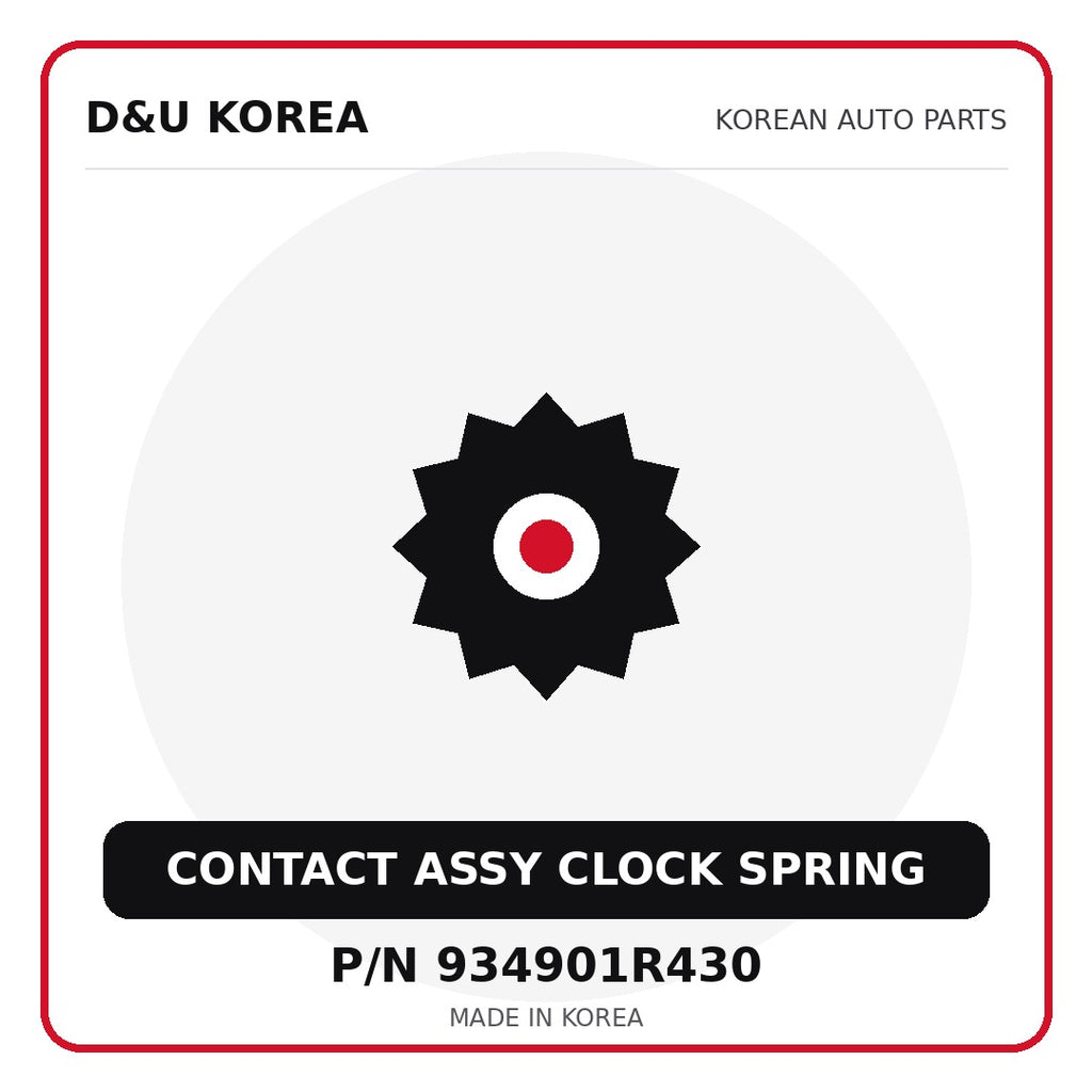 Genuine Mobis CONTACT ASSY CLOCK SPRING 934901R430 for Korean vehicles | D&U Korea