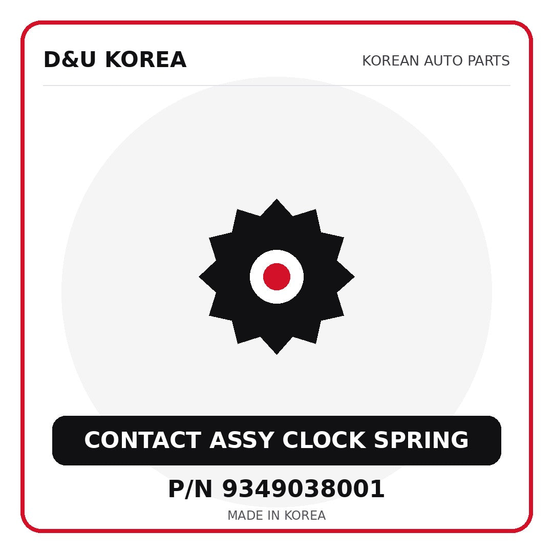 Genuine Mobis CONTACT ASSY CLOCK SPRING 9349038001 for Korean vehicles | D&U Korea