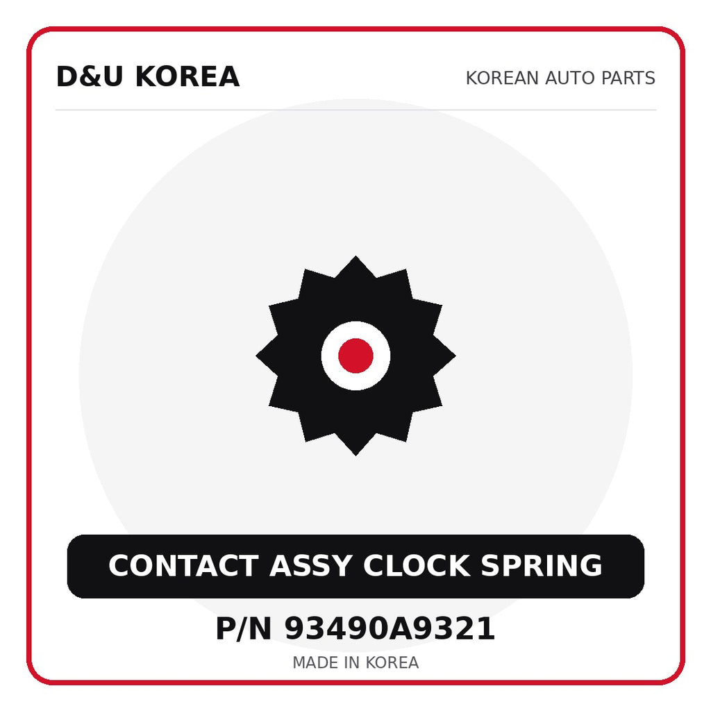Genuine Mobis CONTACT ASSY CLOCK SPRING 93490A9321 for Korean vehicles | D&U Korea