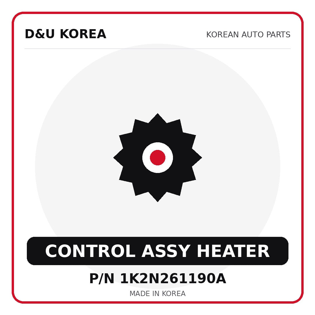 Genuine Mobis CONTROL ASSY HEATER 1K2N261190A for Korean vehicles | D&U Korea