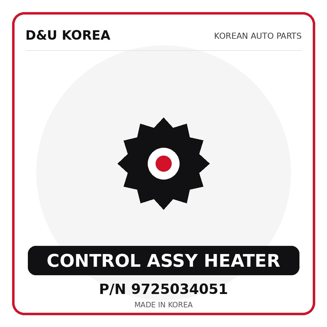 Genuine Mobis CONTROL ASSY HEATER 9725034051 for Korean vehicles | D&U Korea