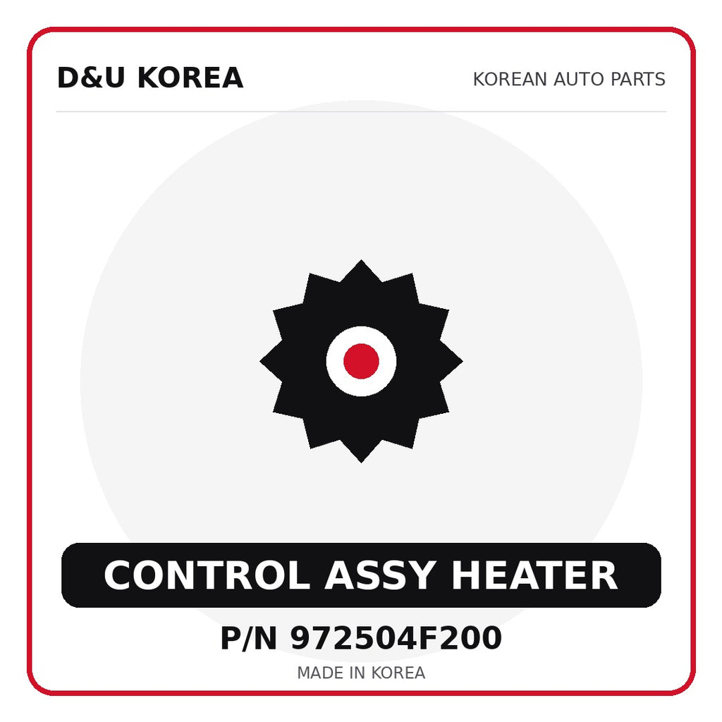 Genuine Mobis CONTROL ASSY HEATER 972504F200 for Korean vehicles | D&U Korea