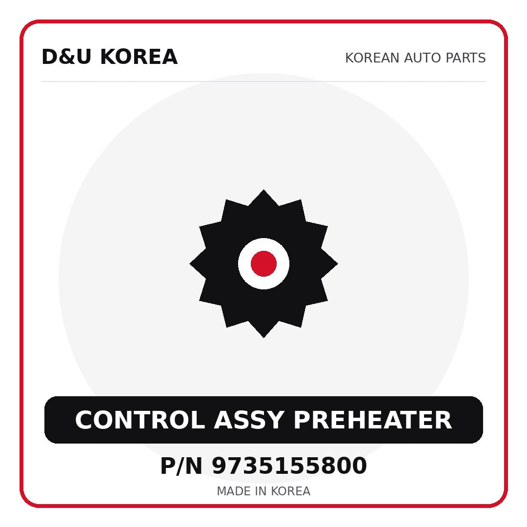 Genuine Mobis CONTROL ASSY PREHEATER 9735155800 for Korean vehicles | D&U Korea