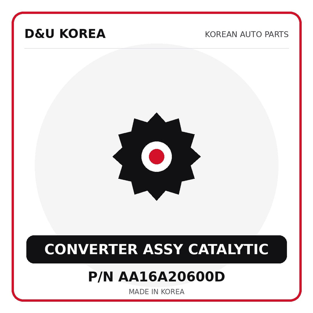 Genuine Mobis CONVERTER ASSY CATALYTIC AA16A20600D - Korean auto parts from D&U Korea