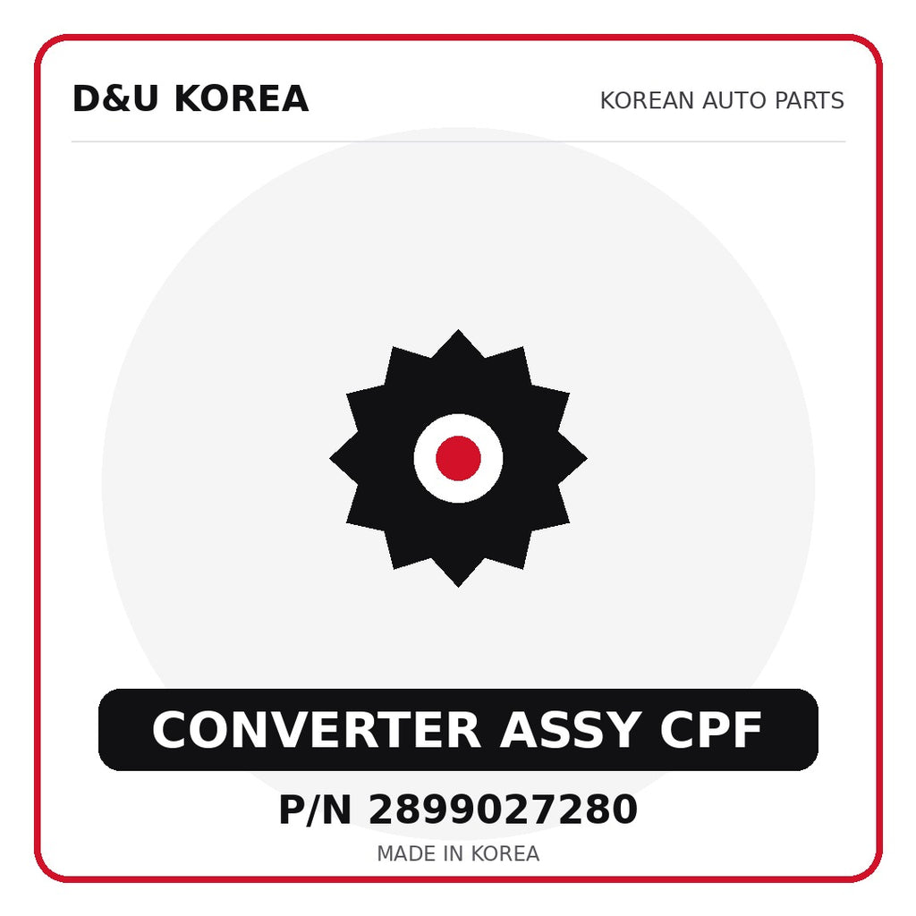 Genuine Mobis CONVERTER ASSY CPF 2899027280 - Korean auto parts from D&U Korea