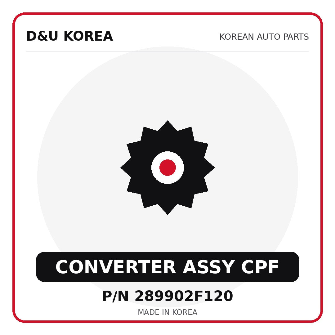 Genuine Mobis CONVERTER ASSY CPF 289902F120 for Korean vehicles | D&U Korea