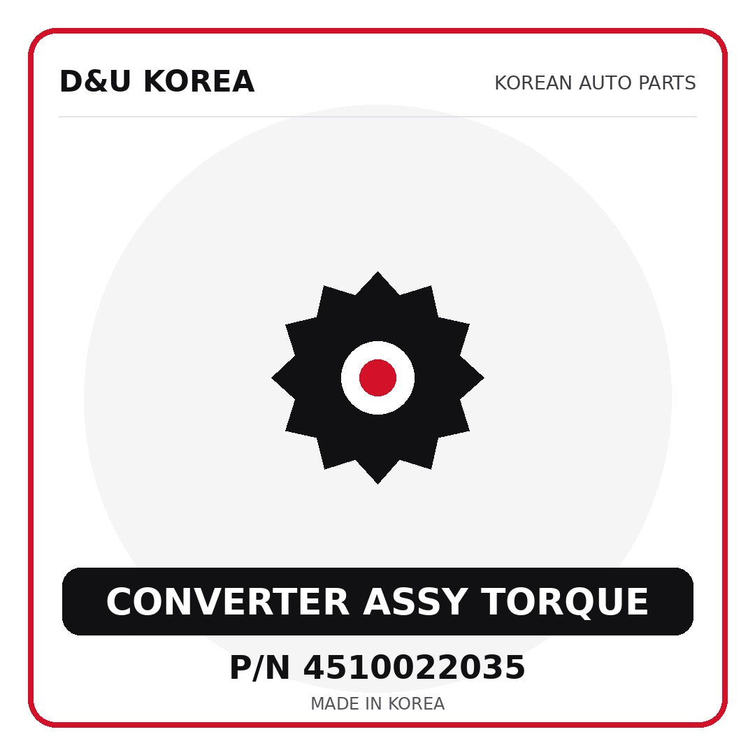 Genuine Mobis CONVERTER ASSY TORQUE 4510022035 - Korean auto parts from D&U Korea