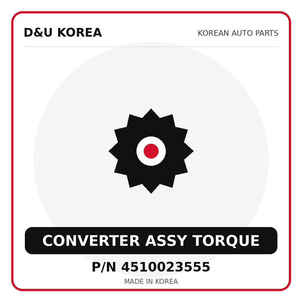 Genuine Mobis CONVERTER ASSY TORQUE 4510023555 - Korean auto parts from D&U Korea
