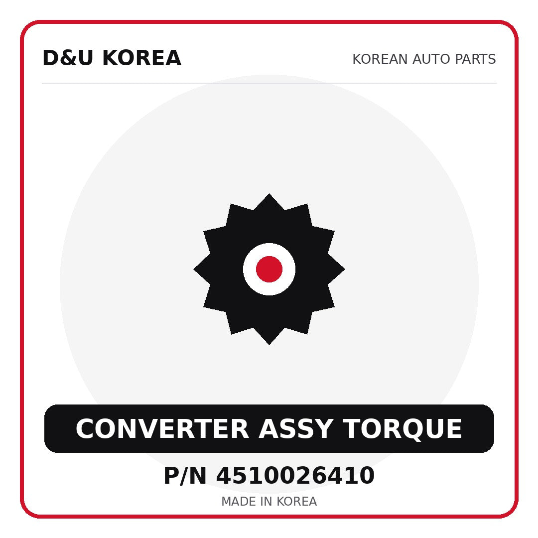 Genuine Mobis CONVERTER ASSY TORQUE 4510026410 for Korean vehicles | D&U Korea