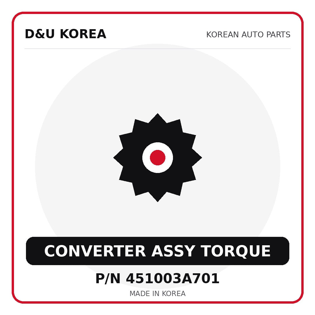 Genuine Mobis CONVERTER ASSY TORQUE 451003A701 - Korean auto parts from D&U Korea
