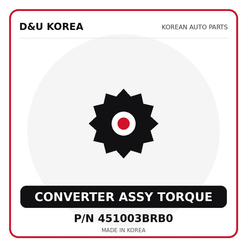 Genuine Mobis CONVERTER ASSY TORQUE 451003BRB0 - Korean auto parts from D&U Korea