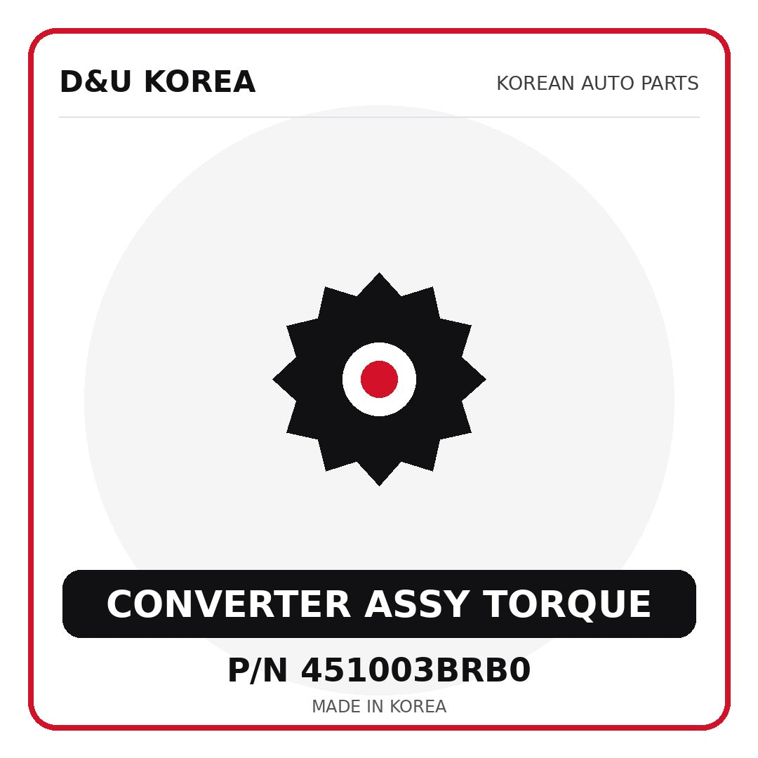 Genuine Mobis CONVERTER ASSY TORQUE 451003BRB0 - Korean auto parts from D&U Korea