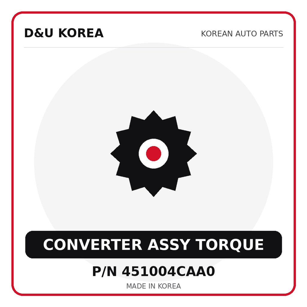 Genuine Mobis CONVERTER ASSY TORQUE 451004CAA0 - Korean auto parts from D&U Korea