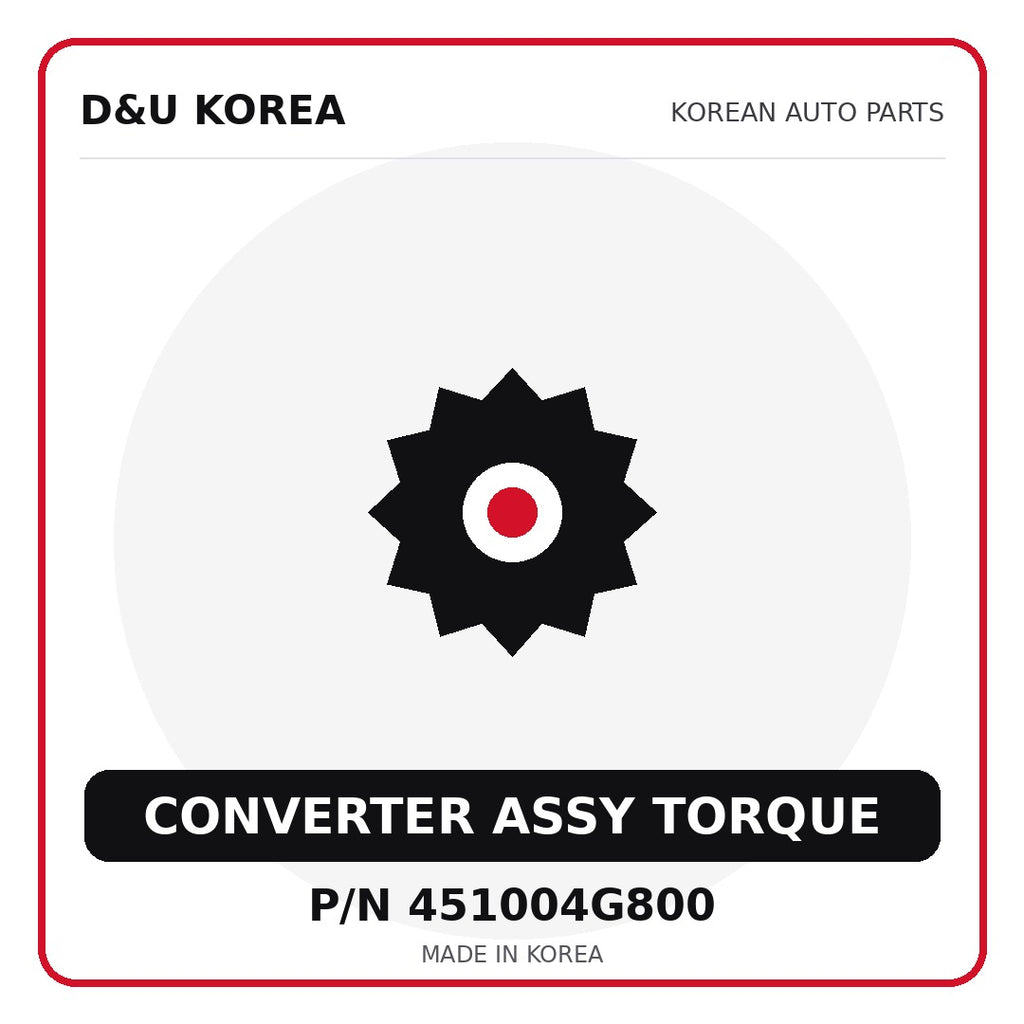 Genuine Mobis CONVERTER ASSY TORQUE 451004G800 - Korean auto parts from D&U Korea