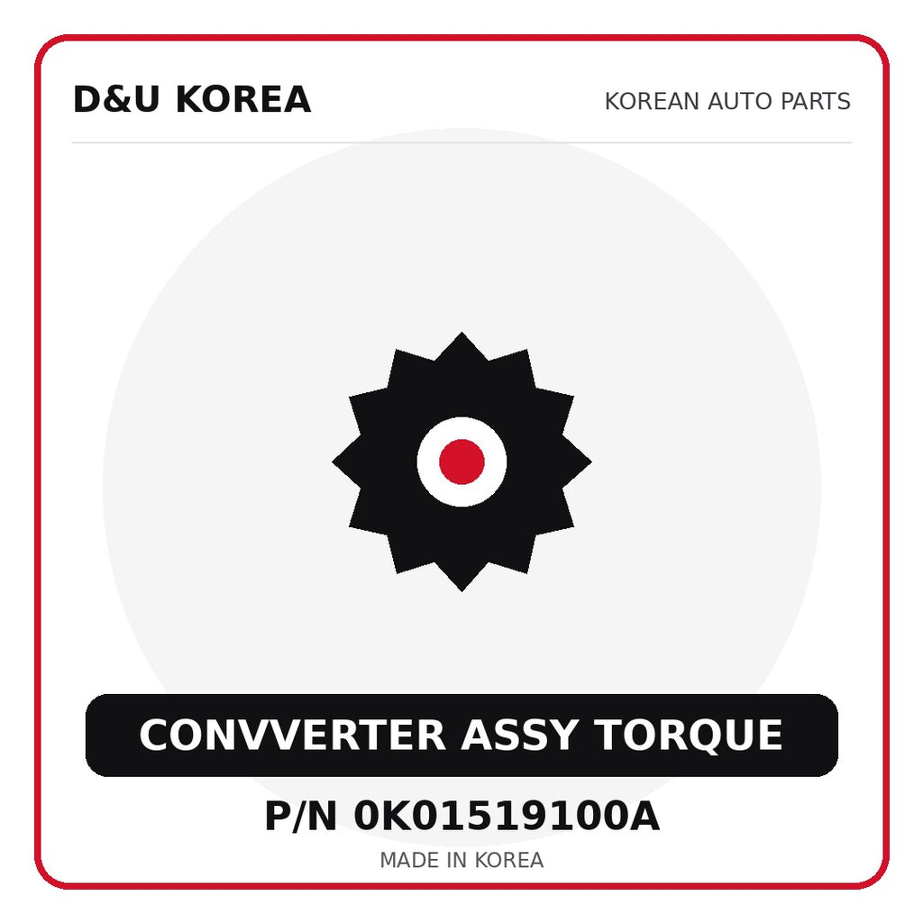 Genuine Mobis CONVVERTER ASSY TORQUE 0K01519100A - Korean auto parts from D&U Korea