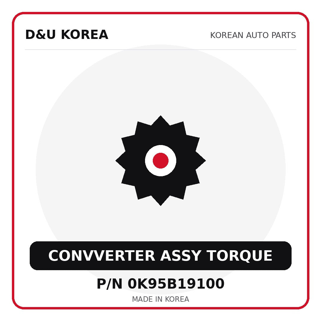 Genuine Mobis CONVVERTER ASSY TORQUE 0K95B19100 - Korean auto parts from D&U Korea