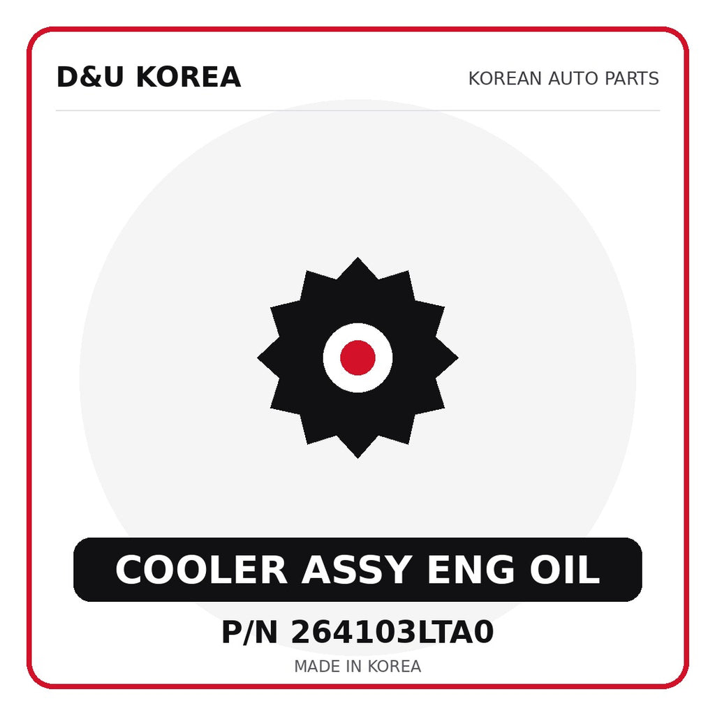 Genuine Mobis COOLER ASSY ENG OIL 264103LTA0 - Korean auto parts from D&U Korea