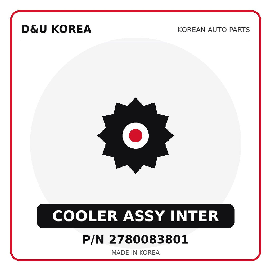 Genuine Mobis COOLER ASSY INTER 2780083801 for Korean vehicles | D&U Korea