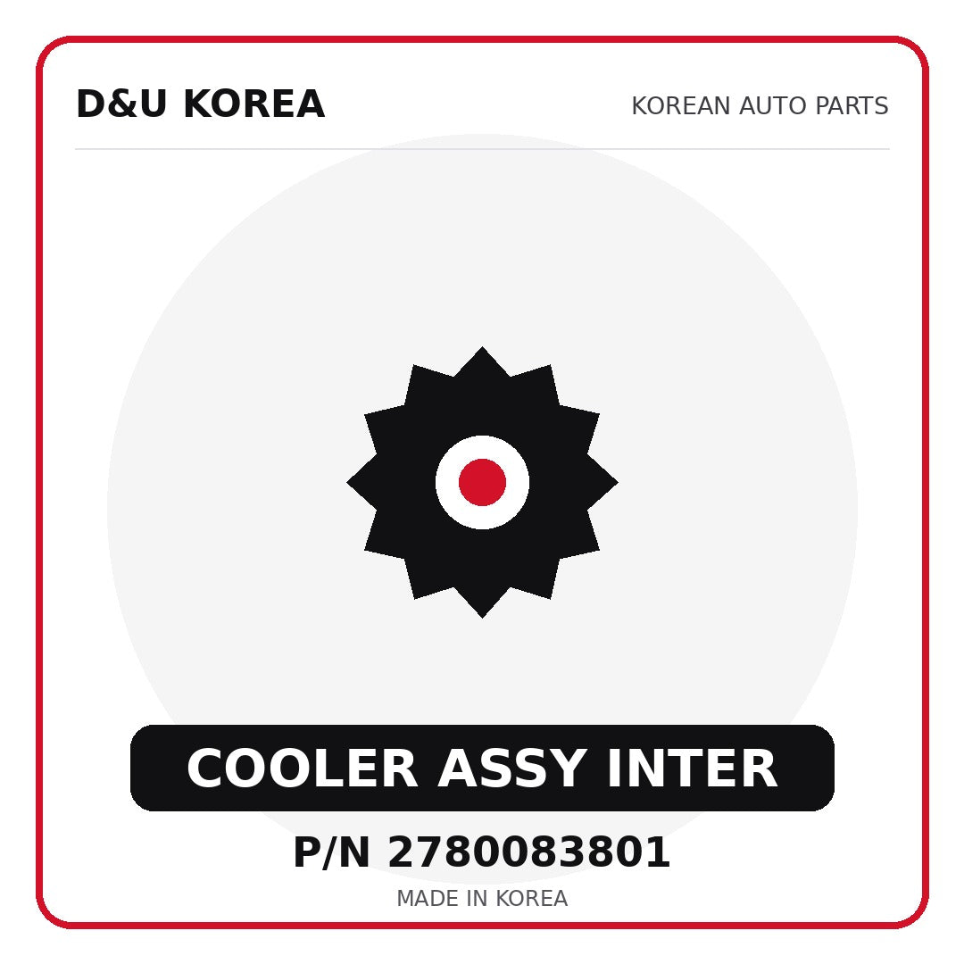 Genuine Mobis COOLER ASSY INTER 2780083801 for Korean vehicles | D&U Korea