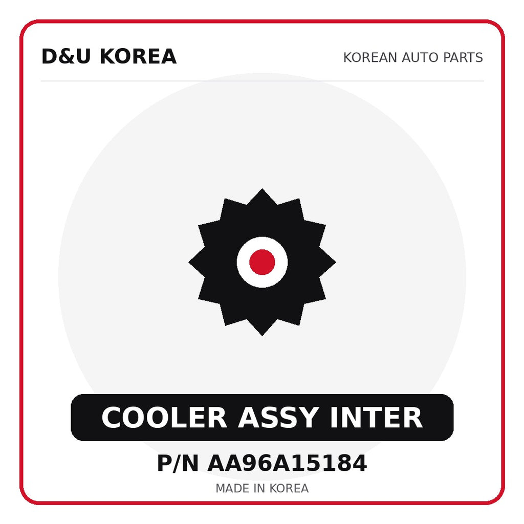 Genuine Mobis COOLER ASSY INTER AA96A15184 - Korean auto parts from D&U Korea