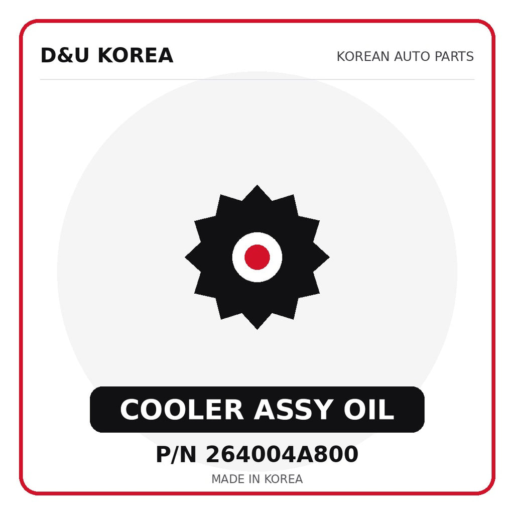 Genuine Mobis COOLER ASSY OIL 264004A800 - Korean auto parts from D&U Korea