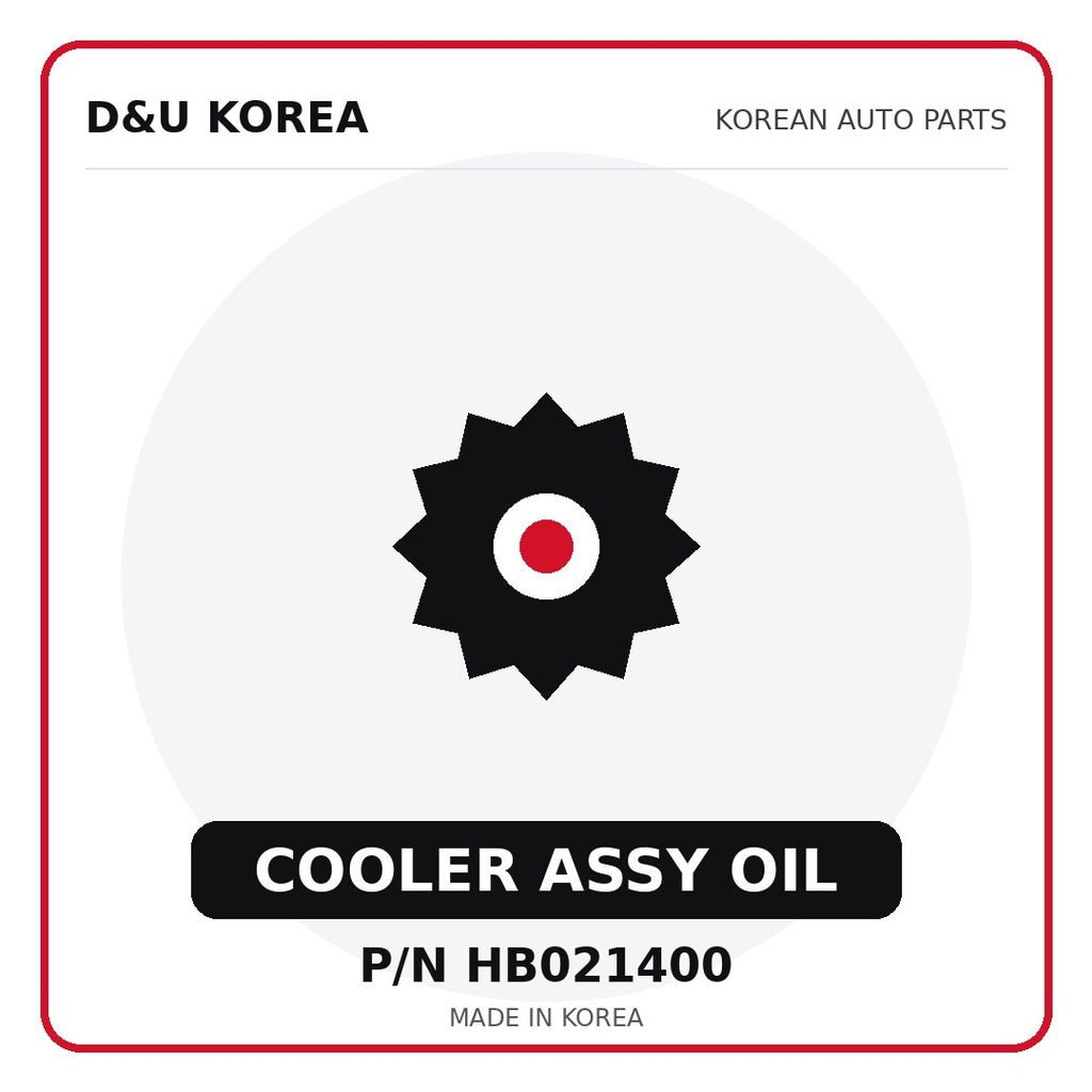 Genuine Mobis COOLER ASSY OIL HB021400 - Korean auto parts from D&U Korea