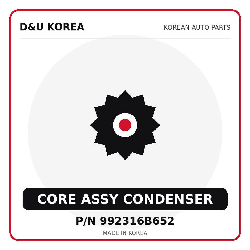 Genuine Mobis CORE ASSY CONDENSER 992316B652 for Korean vehicles | D&U Korea
