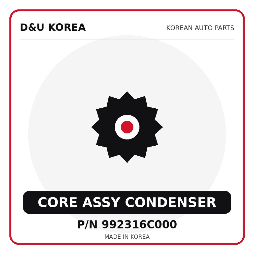 Genuine Mobis CORE ASSY CONDENSER 992316C000 for Korean vehicles | D&U Korea