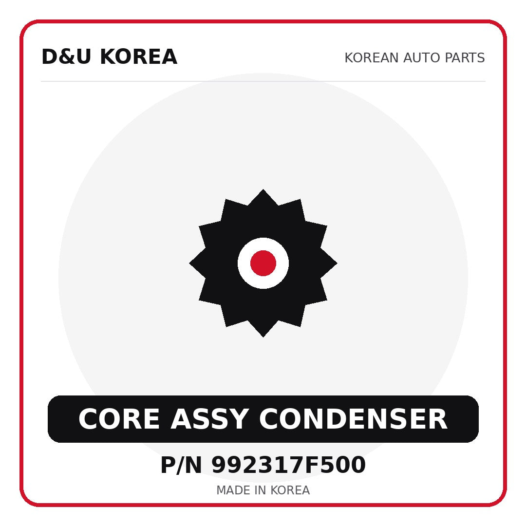 Genuine Mobis CORE ASSY CONDENSER 992317F500 for Korean vehicles | D&U Korea