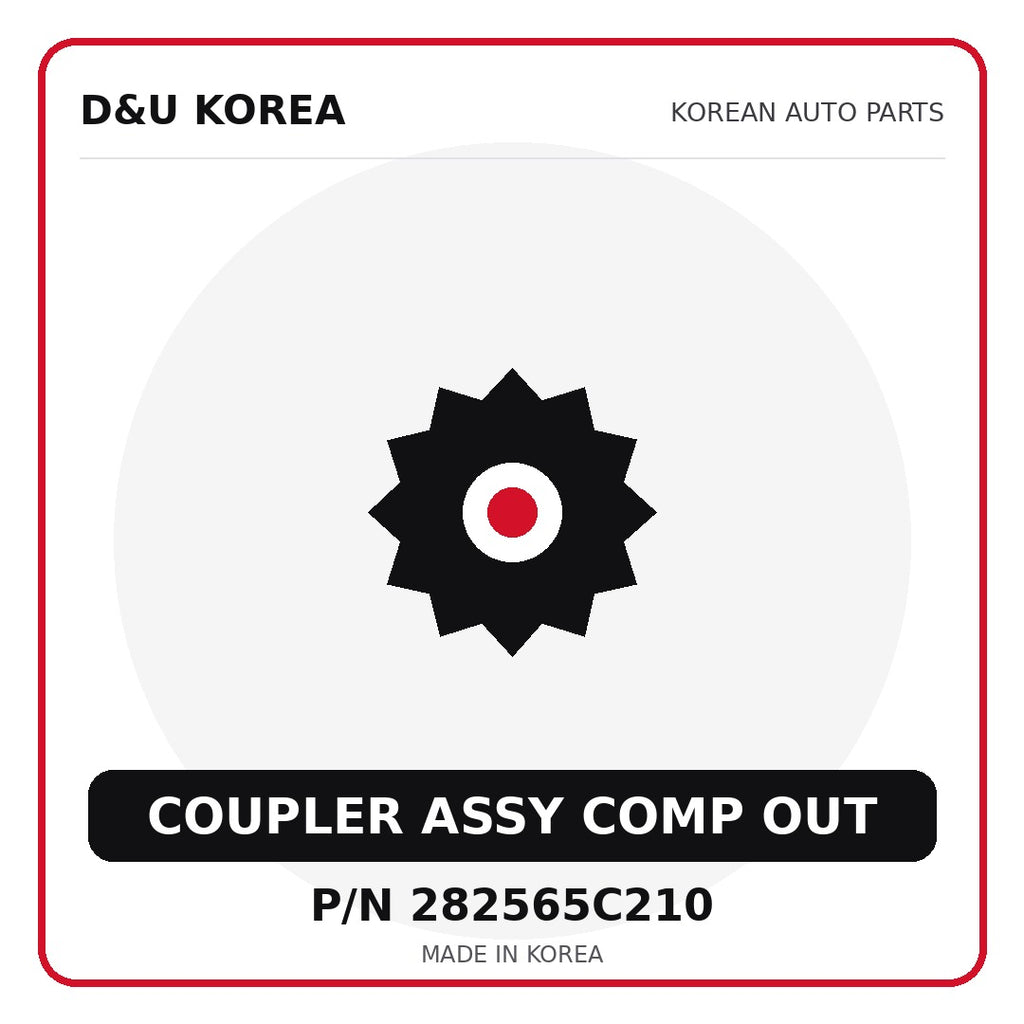 Genuine Mobis COUPLER ASSY COMP OUT 282565C210 - Korean auto parts from D&U Korea