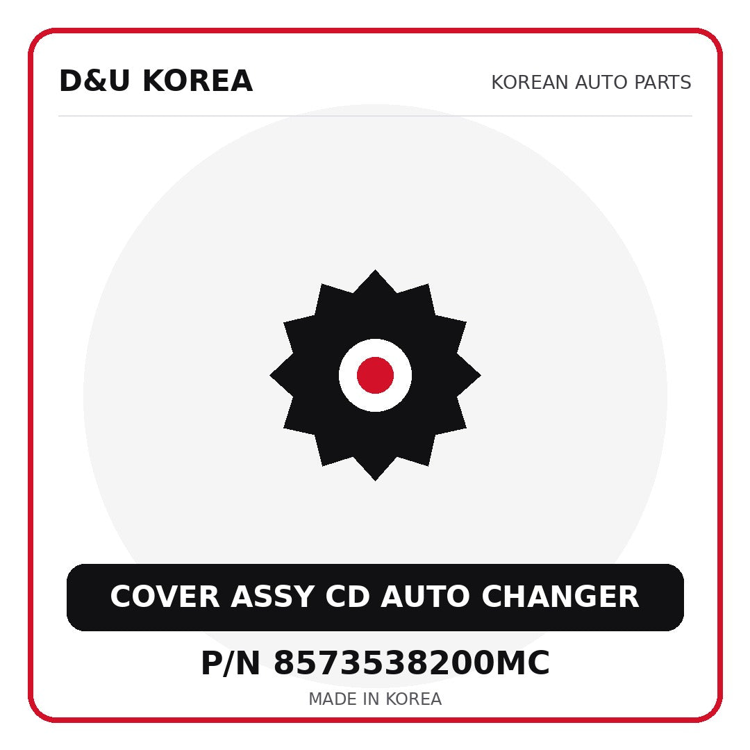 Genuine Mobis COVER ASSY CD AUTO CHANGER 8573538200MC - Korean auto parts from D&U Korea